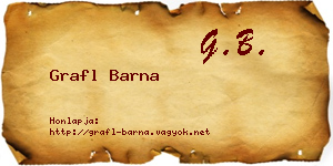Grafl Barna névjegykártya